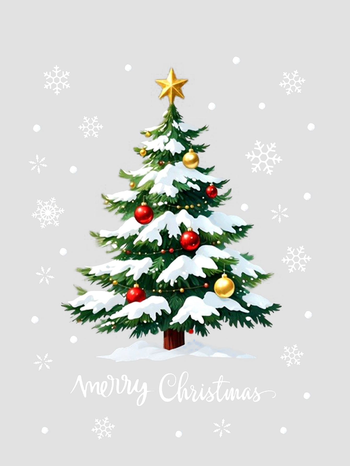 Christmas Tree Window Stickers Set